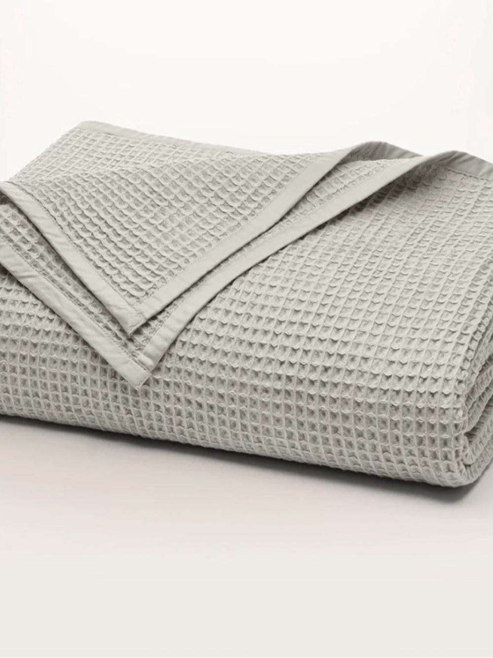 Boll & Branch 100% Cotton waffle knit King size blanket PEWTER